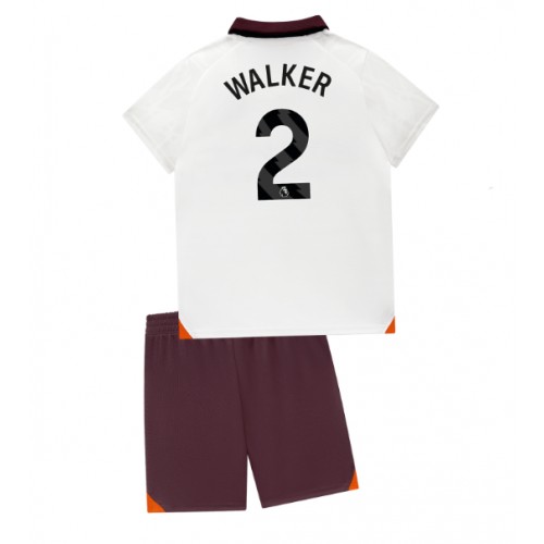 Manchester City Kyle Walker #2 Gostujuci Dres za djecu 2023-24 Kratak Rukav (+ Kratke hlače)